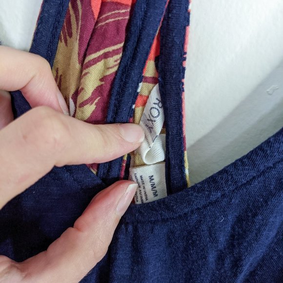 Roxy Tropical Navy Tank Top - Picture 2 of 5